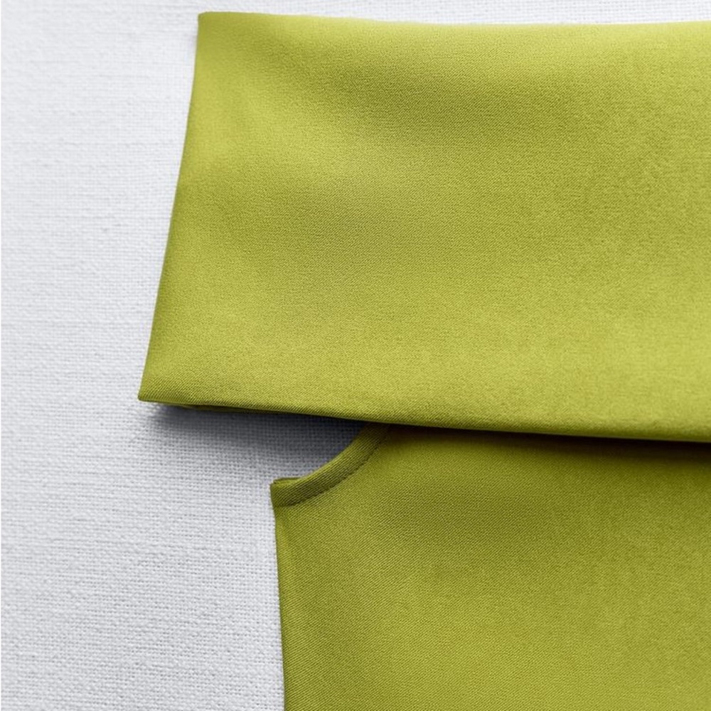 Zara Olive Green Off-Shoulder Skirt Set - Picture 8 of 11
